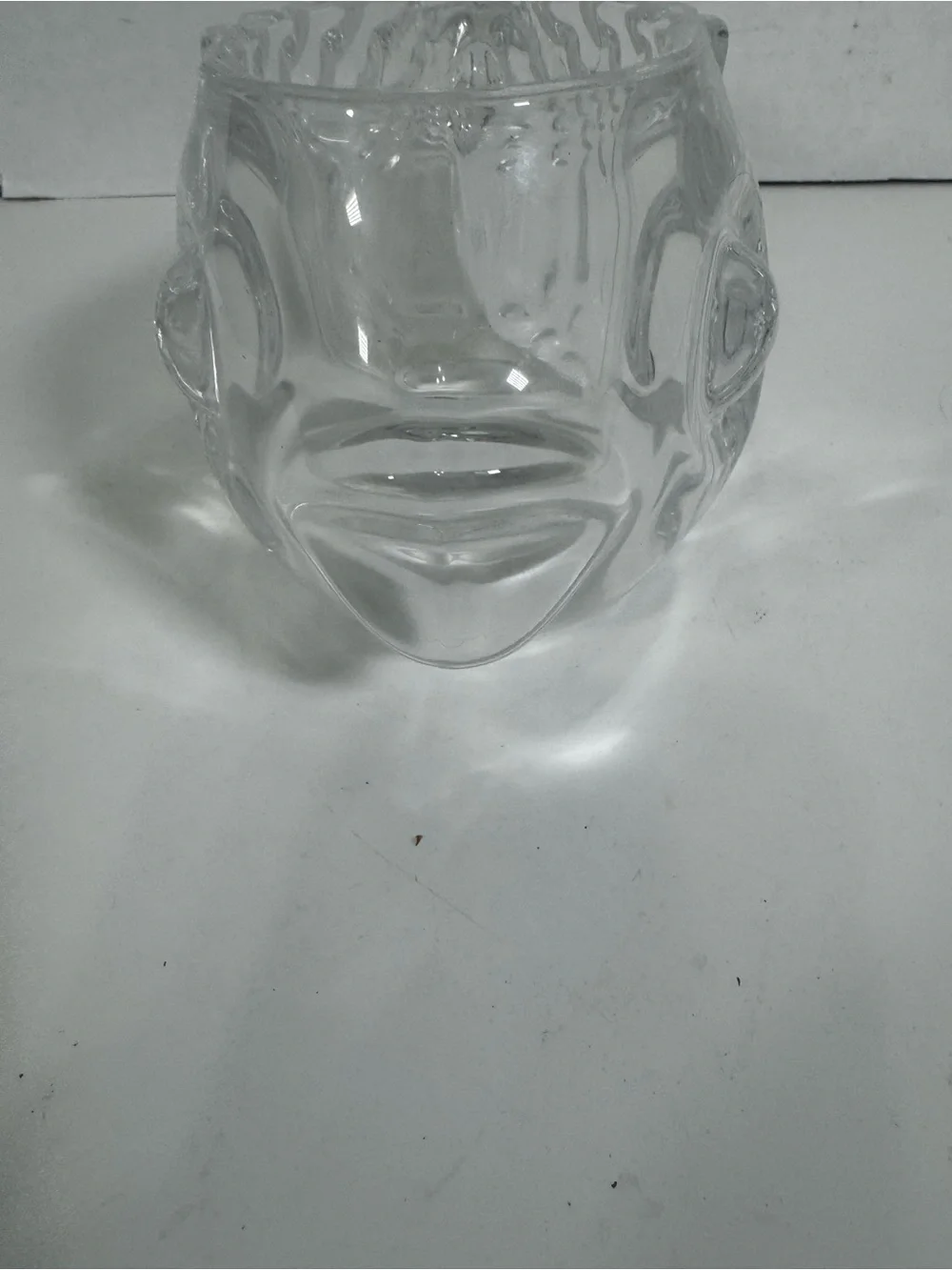 Whimsical Clear Glass Fish Vessel, Cocktail Glass, Candy Dish, Trinket Holder